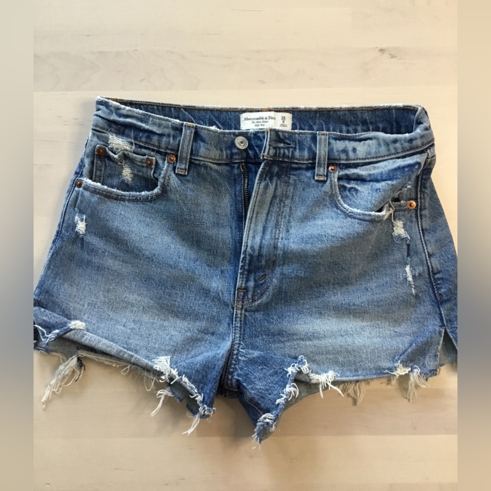 Abercrombie & Fitch Distressed Denim Shorts